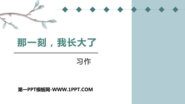 图片[1]-《那一刻，我长大了》PPT优质课件-第一PPT
