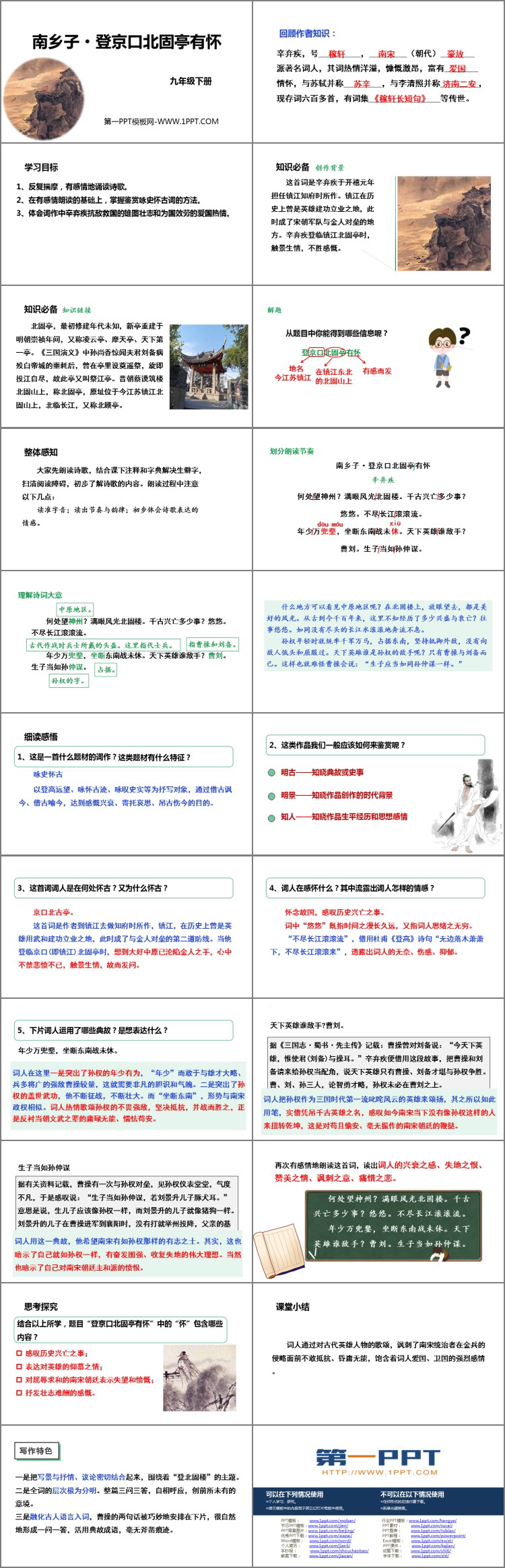 图片[2]-《南乡子·登京口北固亭有怀》PPT优质教学课件-第一PPT