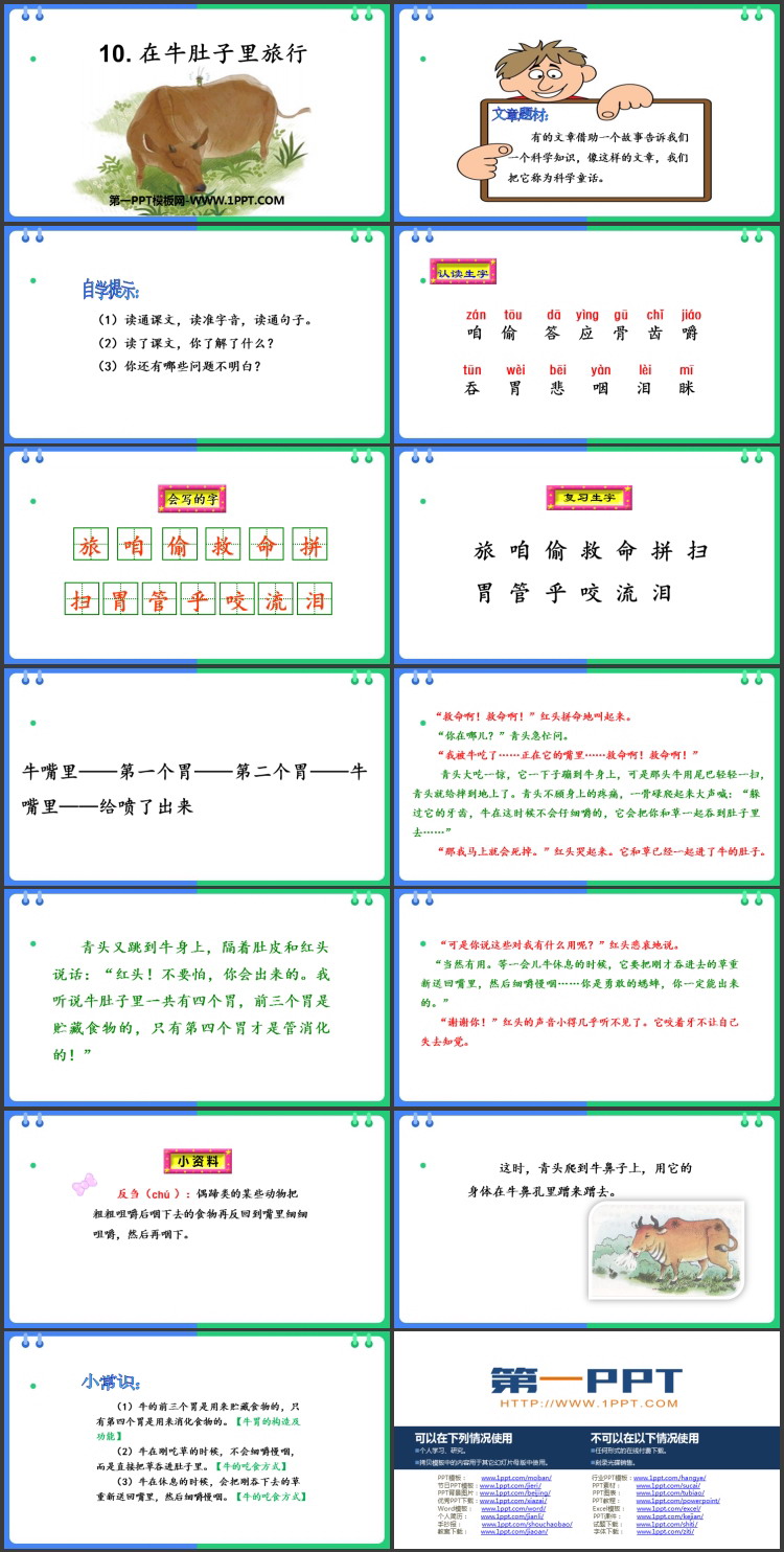 图片[2]-《在牛肚子里旅行》PPT免费教学课件-第一PPT