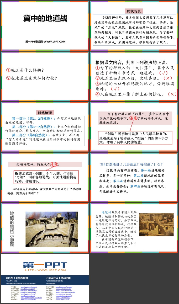 图片[2]-《冀中的地道战》PPT优质课件下载-第一PPT