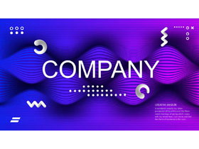 蓝紫抽象立体欧美商务汇报PPT模板-第一PPT
