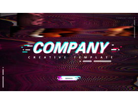 信号干扰背景的故障风欧美商务汇报PPT模板-第一PPT