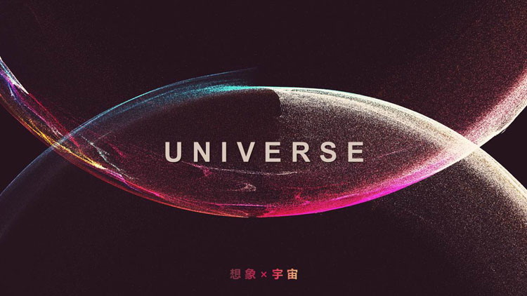 图片[1]-红色未来科技风宇宙主题欧美商务PPT模板-第一PPT