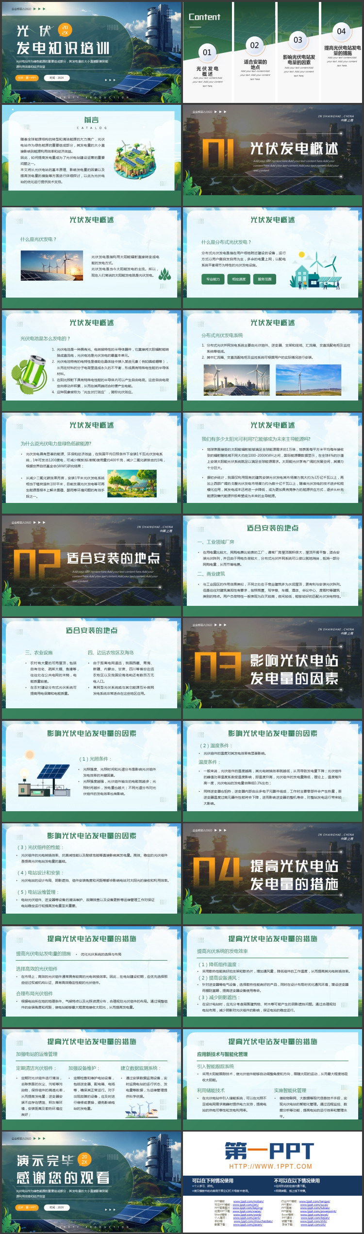 图片[2]-绿色光伏发电知识培训PPT模板-第一PPT