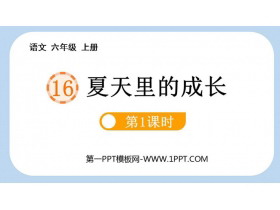 《夏天里的成长》PPT免费课件(第1课时)-第一PPT