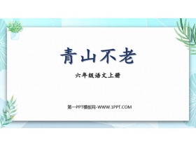 《青山不老》PPT优质教学课件-第一PPT
