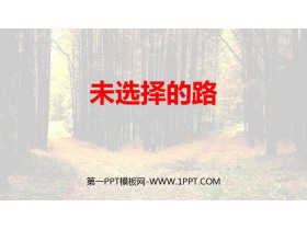 《未选择的路》PPT优秀课件下载-第一PPT