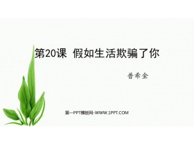 《假如生活欺骗了你》PPT精品课件下载-第一PPT