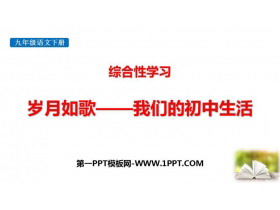 《岁月如歌——我们的初中生活》PPT优质课件-第一PPT