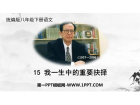 《我一生中的重要抉择》PPT教学课件下载-第一PPT