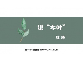 《说“木叶”》PPT免费课件下载-第一PPT