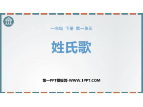 《姓氏歌》PPT优质课件下载-第一PPT