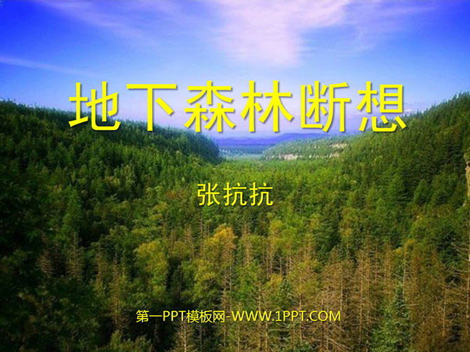 图片[1]-《地下森林断想》PPT课件3-第一PPT