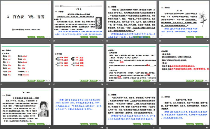 图片[2]-《百合花》《*哦，香雪》PPT-第一PPT