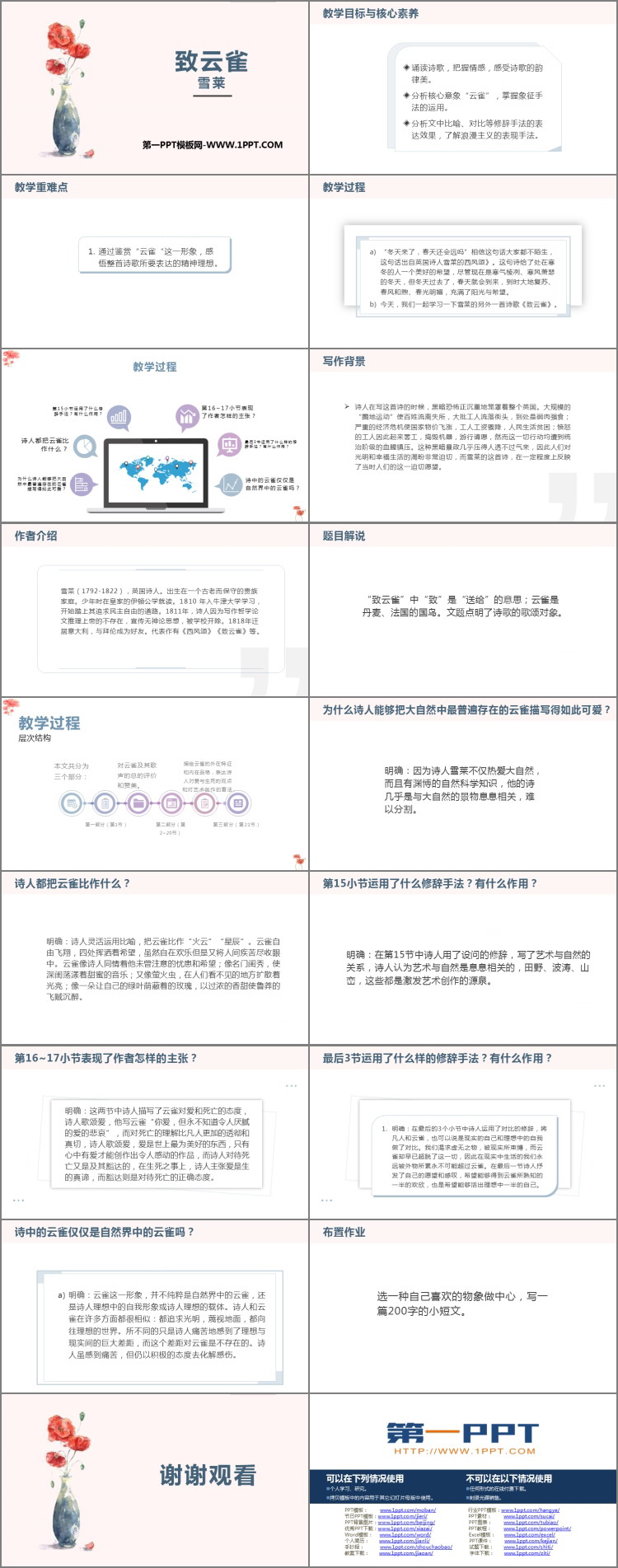 图片[2]-《致云雀》PPT下载-第一PPT