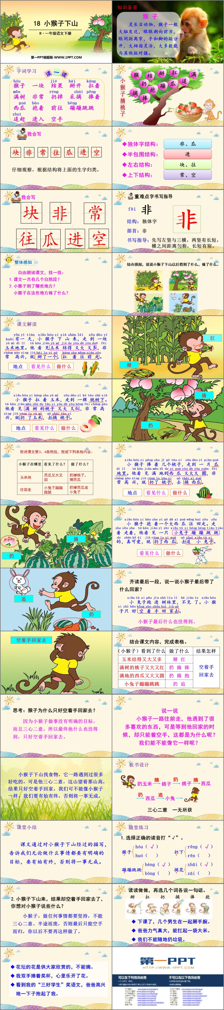 图片[2]-《小猴子下山》PPT课文课件-第一PPT