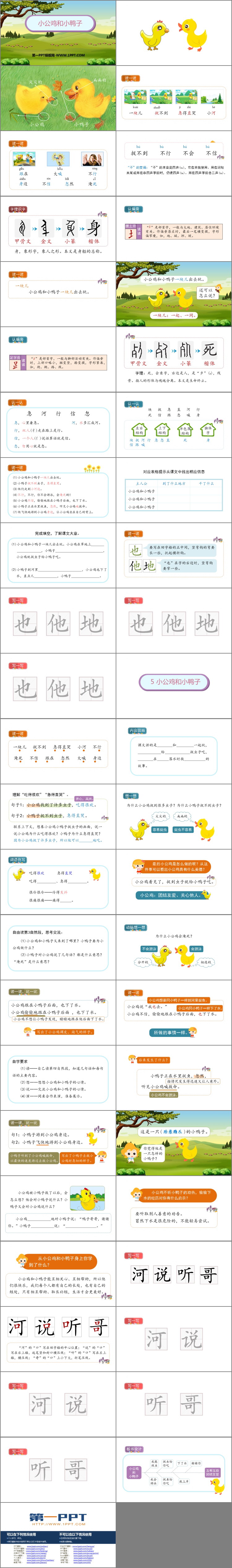 图片[2]-《小公鸡和小鸭子》PPT课文课件下载-第一PPT
