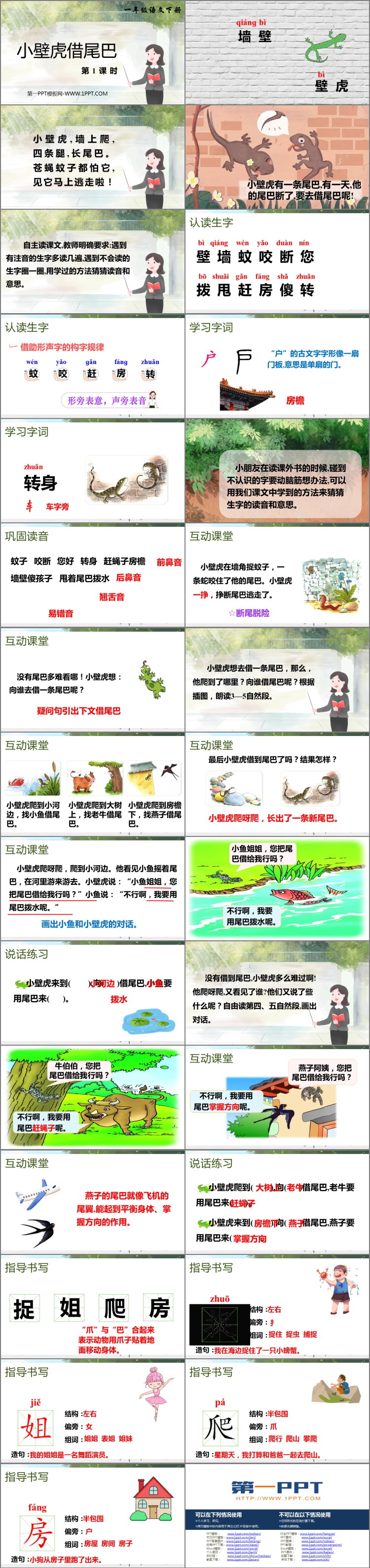 图片[2]-《小壁虎借尾巴》PPT课件下载(第1课时)-第一PPT