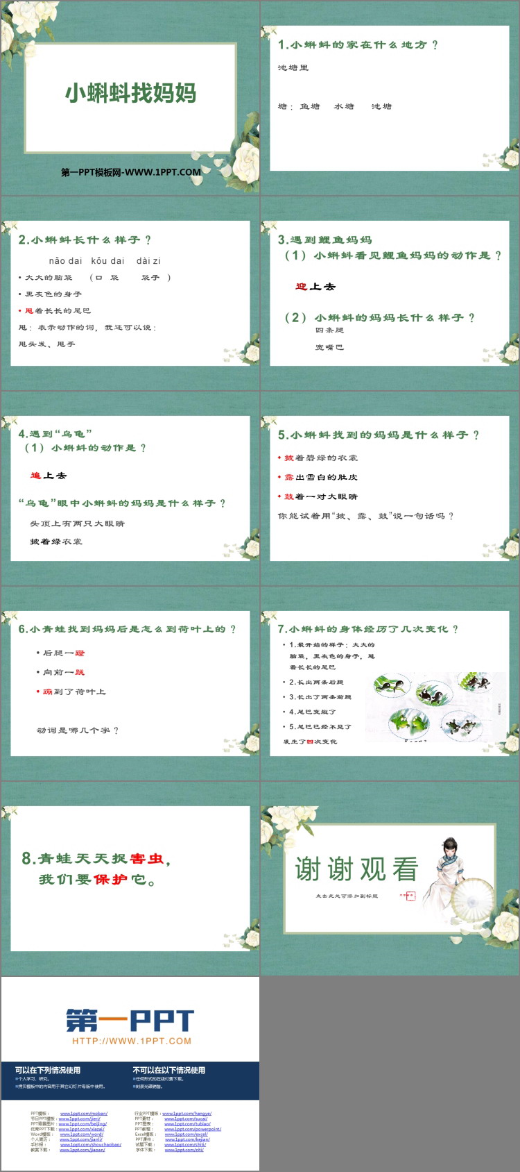 图片[2]-《小蝌蚪找妈妈》PPT免费精品课件-第一PPT