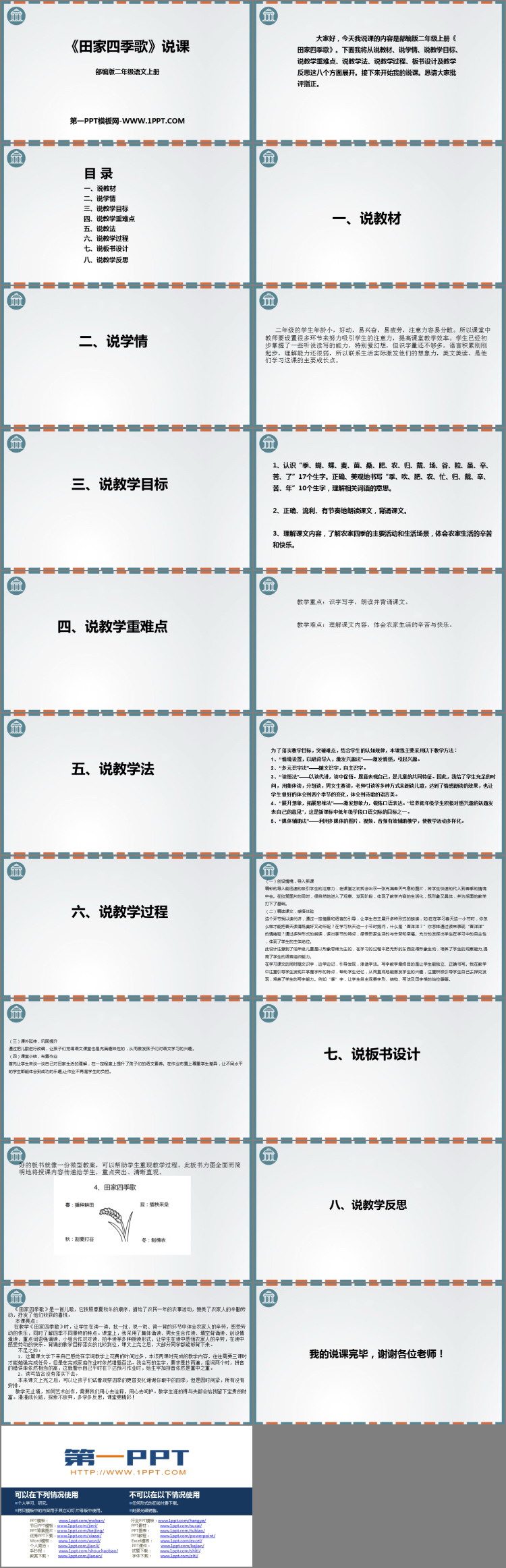 图片[2]-《田家四季歌》PPT说课课件-第一PPT