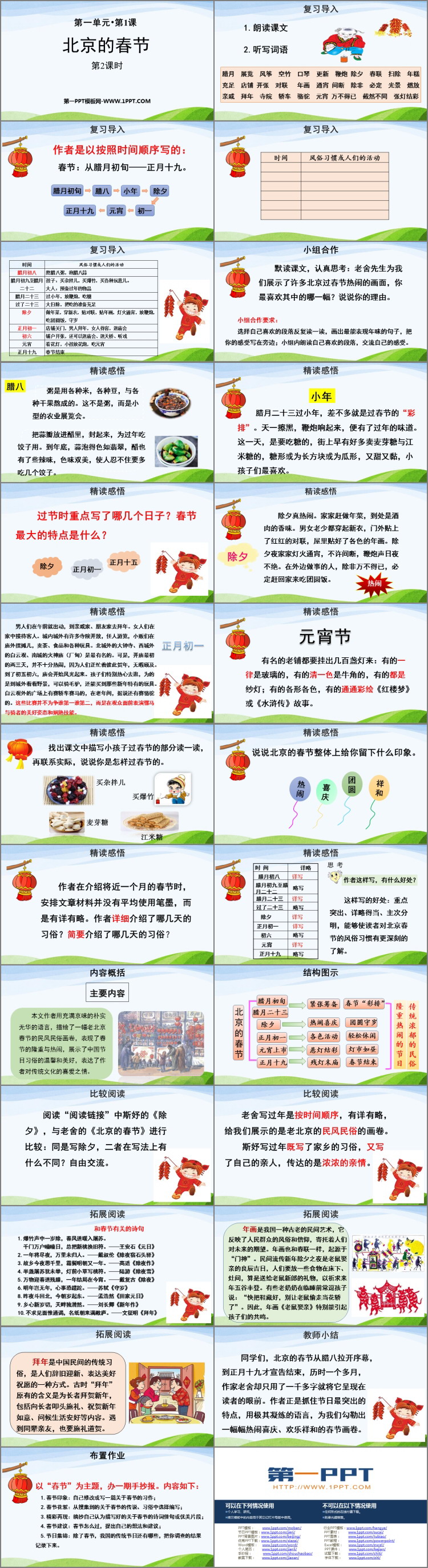 图片[2]-《北京的春节》PPT免费课件(第2课时)-第一PPT