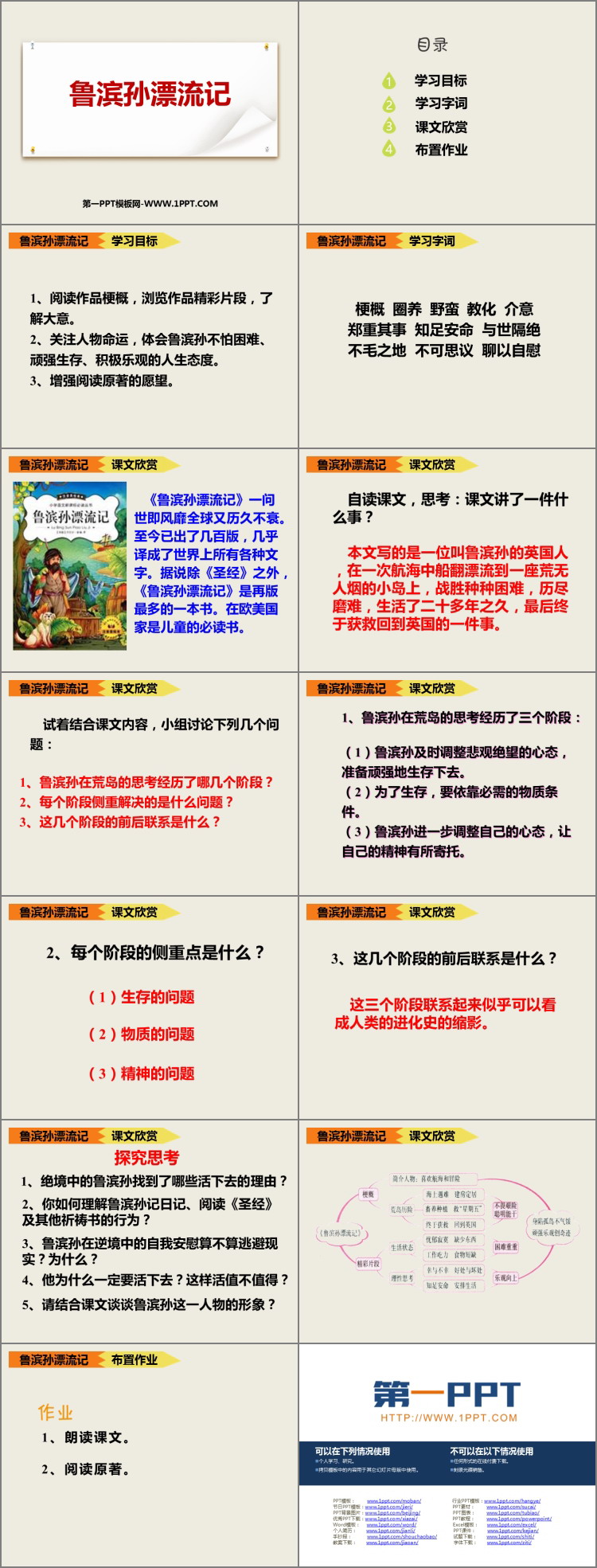 图片[2]-《鲁滨逊漂流记》PPT优秀课件下载-第一PPT