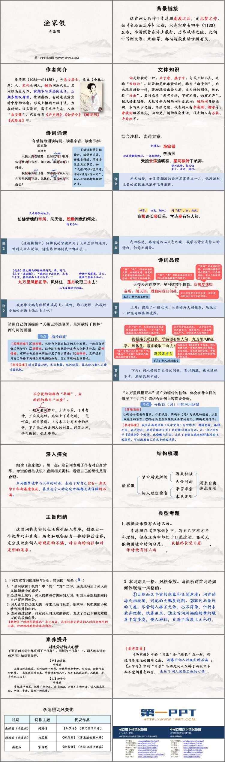 图片[2]-《渔家傲》PPT精品课件下载-第一PPT