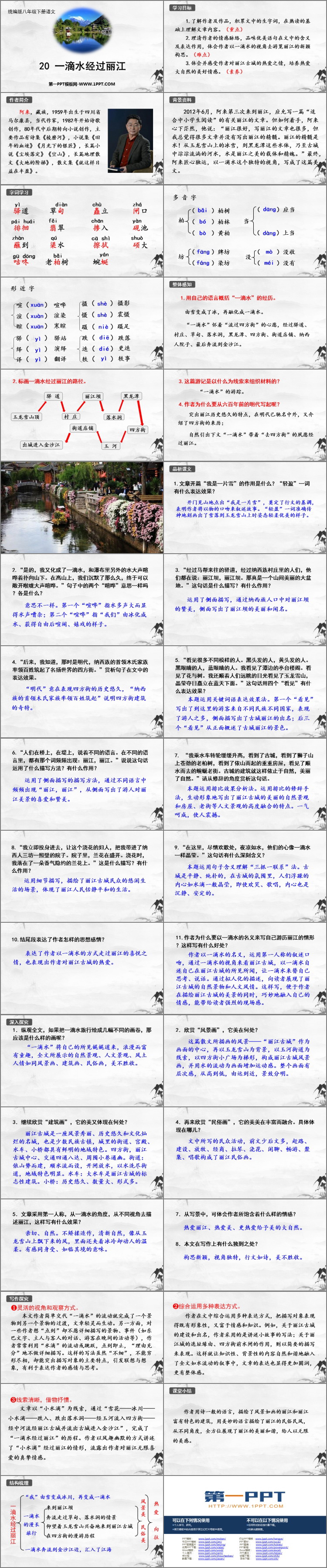 图片[2]-《一滴水经过丽江》PPT免费课件下载-第一PPT