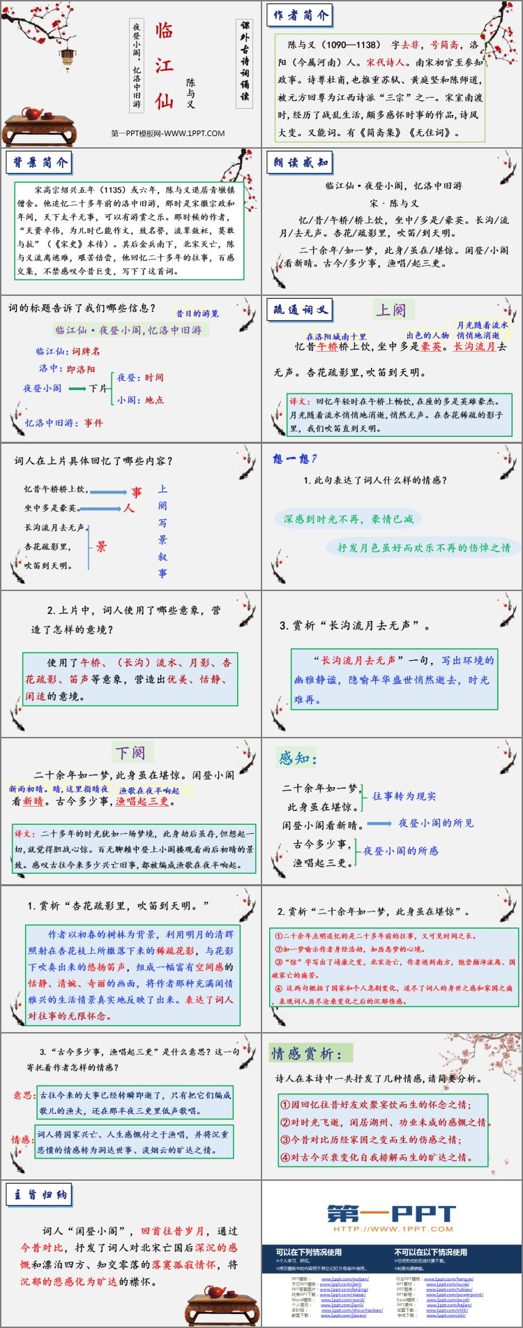 图片[2]-《临江仙·夜登小阁，记洛中旧游》PPT精品课件-第一PPT