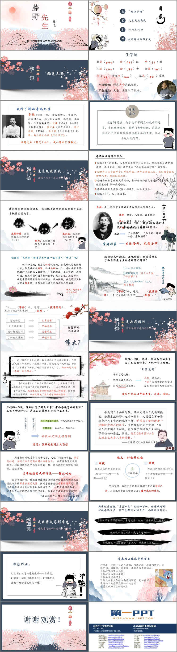 图片[2]-《藤野先生》PPT免费教学课件-第一PPT