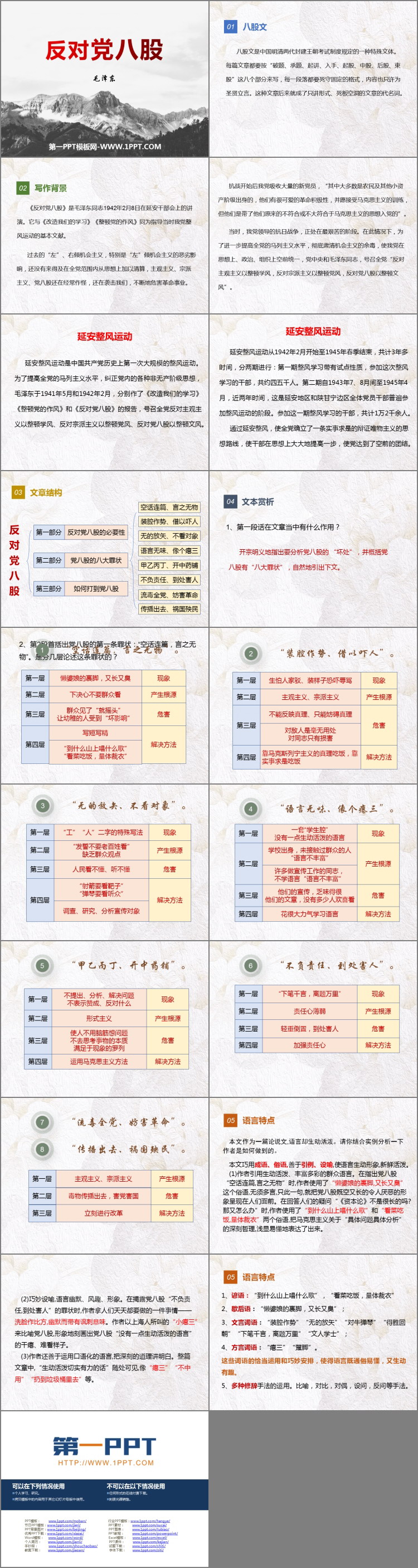 图片[2]-《反对党八股(节选)》PPT课件下载-第一PPT