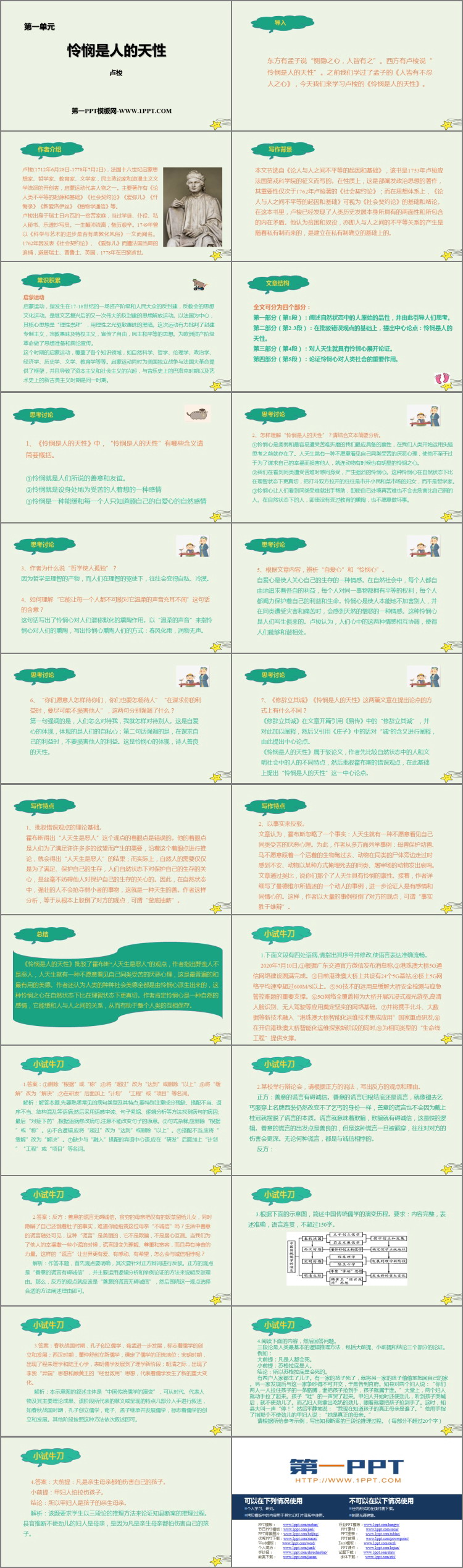 图片[2]-《怜悯是人的天性》PPT教学课件-第一PPT