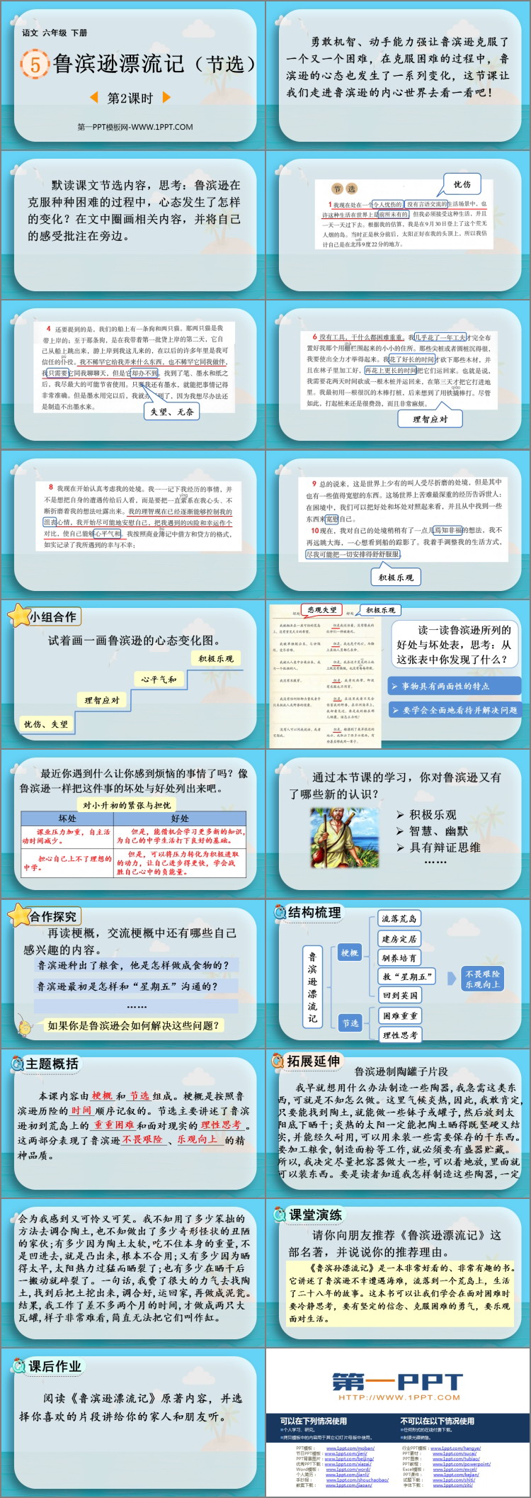 图片[2]-《鲁滨逊漂流记》PPT课件下载(第2课时)-第一PPT