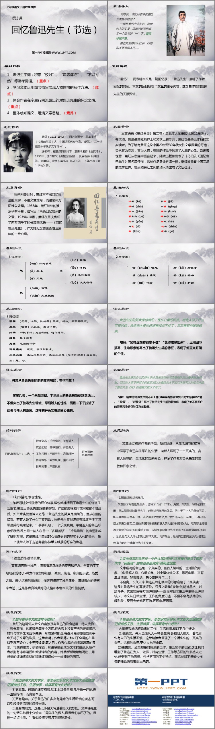 图片[2]-《回忆鲁迅先生》PPT免费精品课件下载-第一PPT