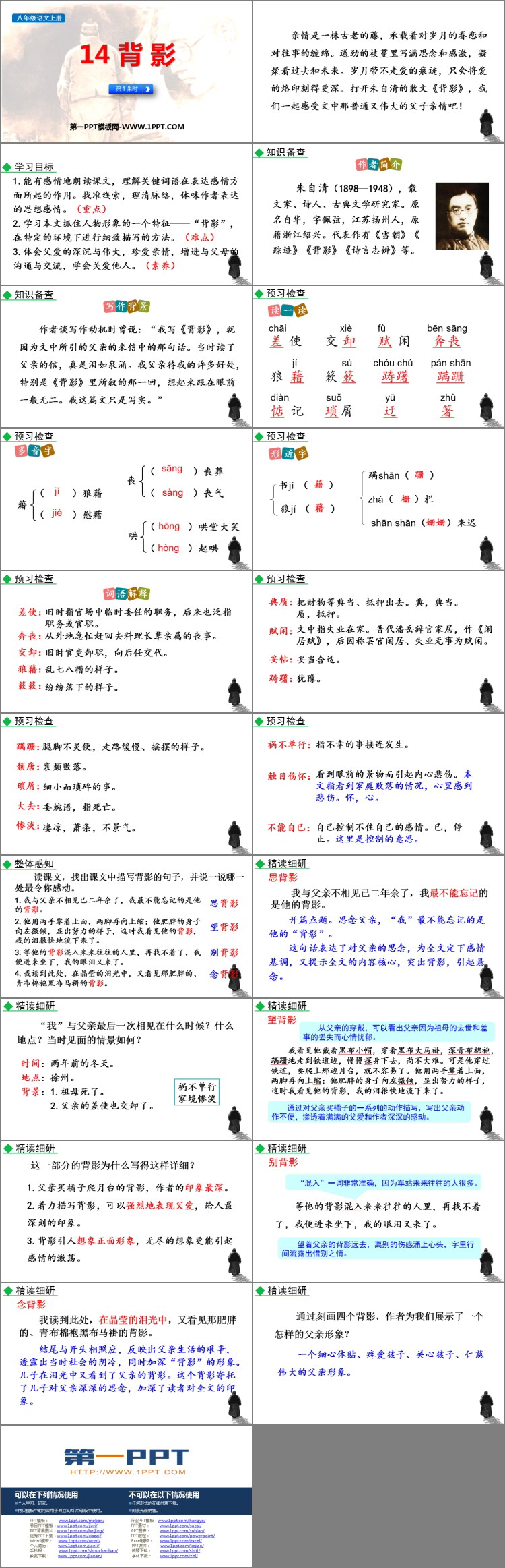 图片[2]-《背影》PPT免费下载(第1课时)-第一PPT