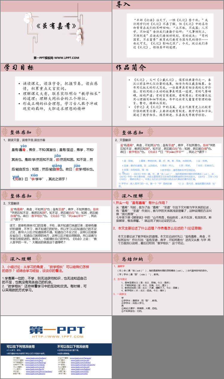 图片[2]-《虽有嘉肴》PPT优质课件下载-第一PPT