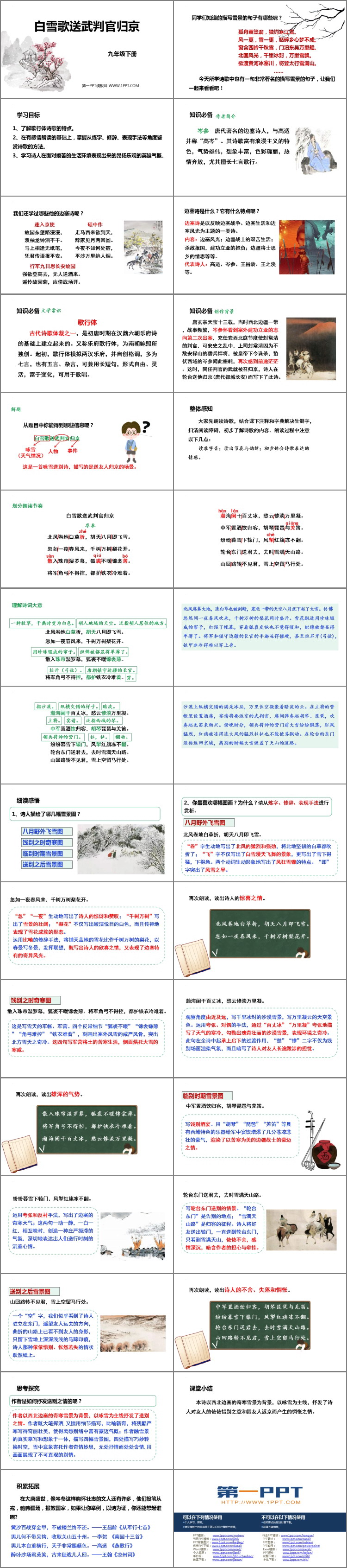 图片[2]-《白雪歌送武判官归京》PPT优质免费课件-第一PPT