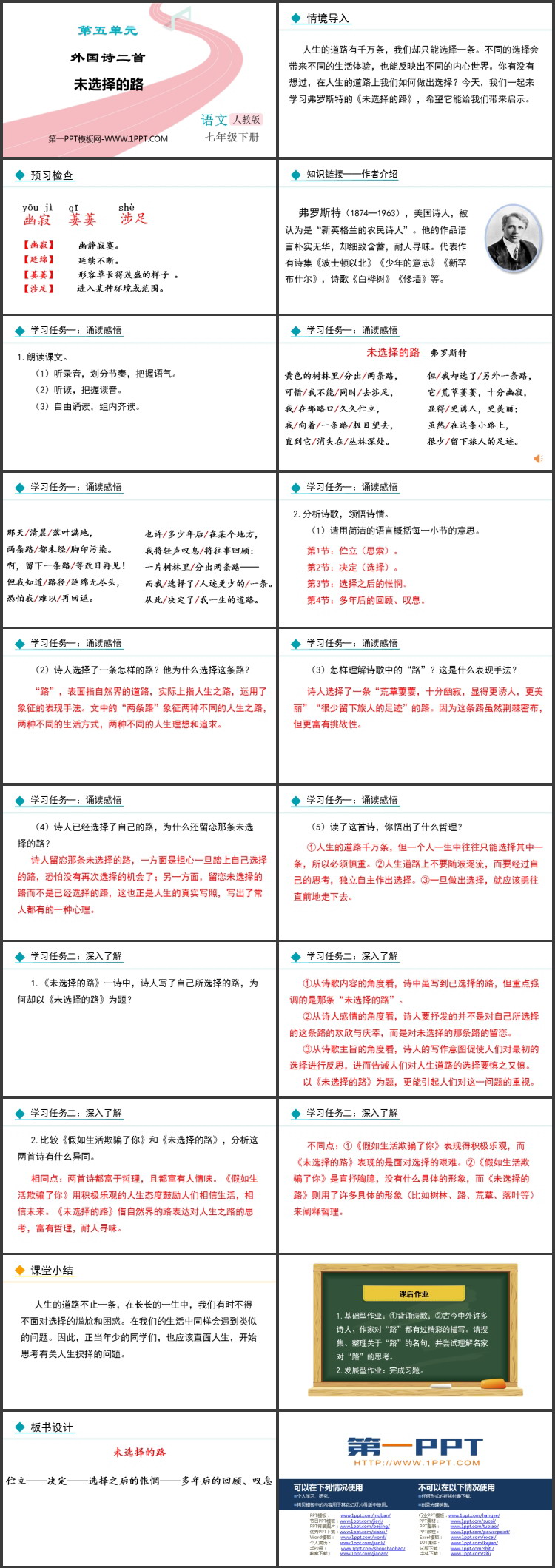 图片[2]-《未选择的路》PPT优秀教学课件-第一PPT