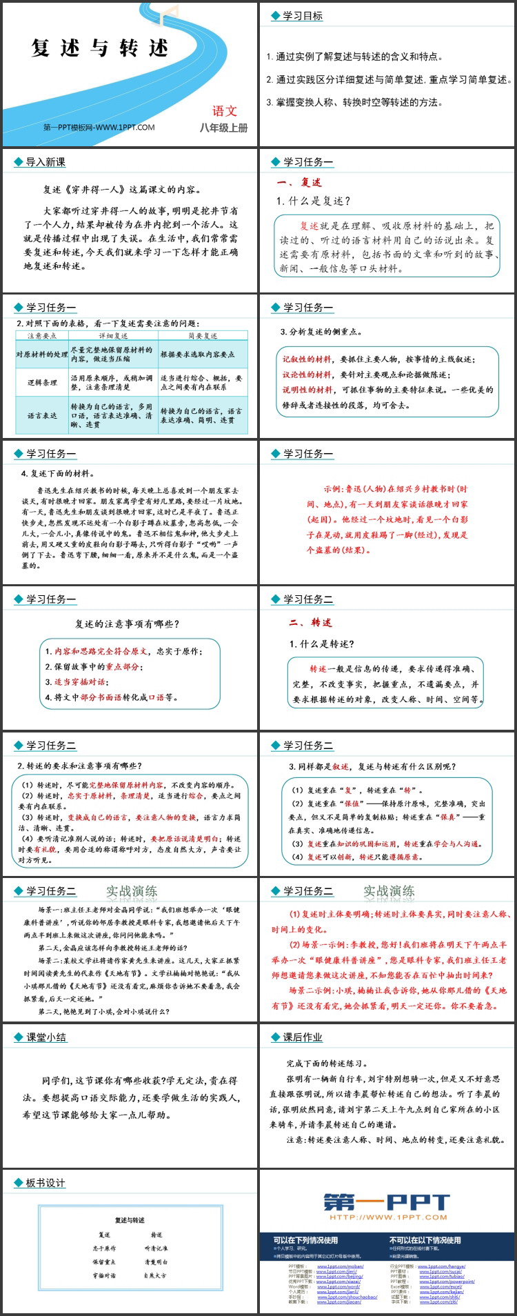图片[2]-《复述与转述》PPT免费课件下载-第一PPT