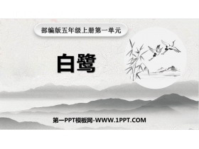 《白鹭》PPT免费课件下载-第一PPT