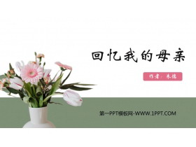 《回忆我的母亲》PPT精品课件下载-第一PPT