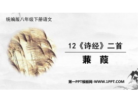 《蒹葭》PPT优质课件下载-第一PPT