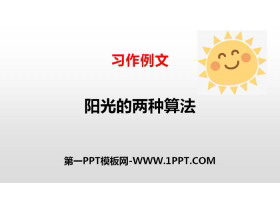 《阳光的两种算法》习作例文PPT-第一PPT