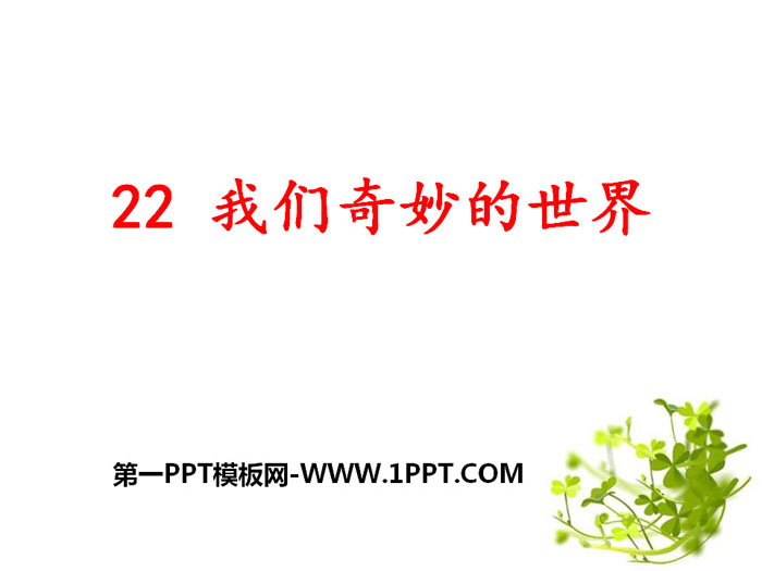 图片[1]-《我们奇妙的世界》PPT-第一PPT