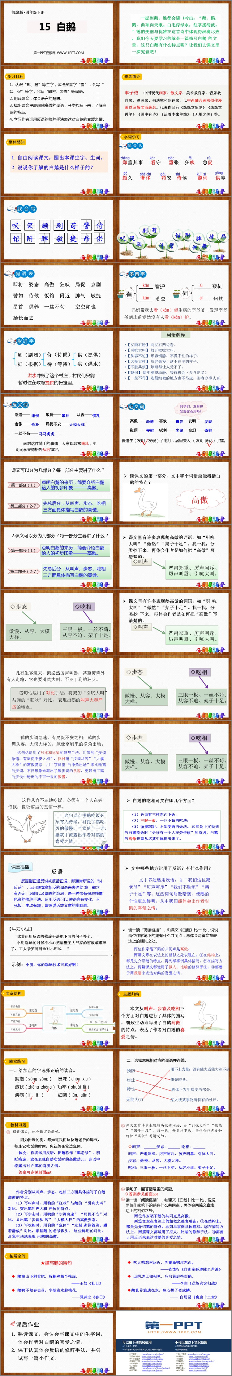 图片[2]-《白鹅》PPT免费下载-第一PPT