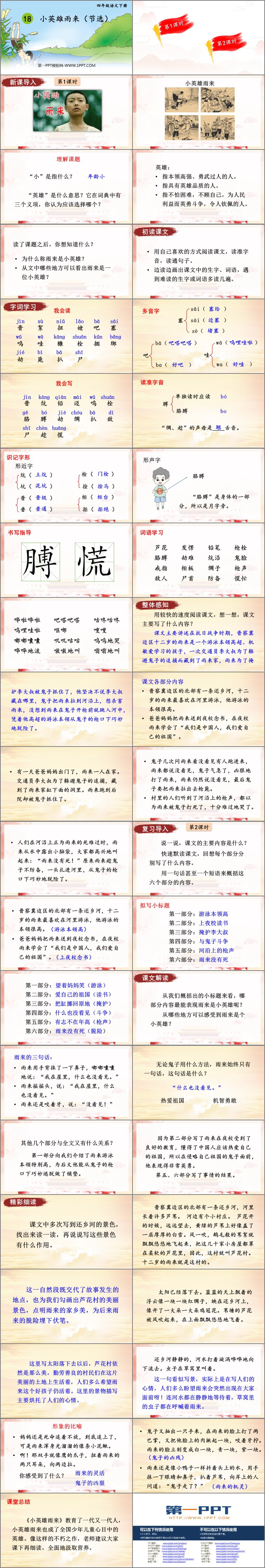 图片[2]-小英雄雨来-第一PPT