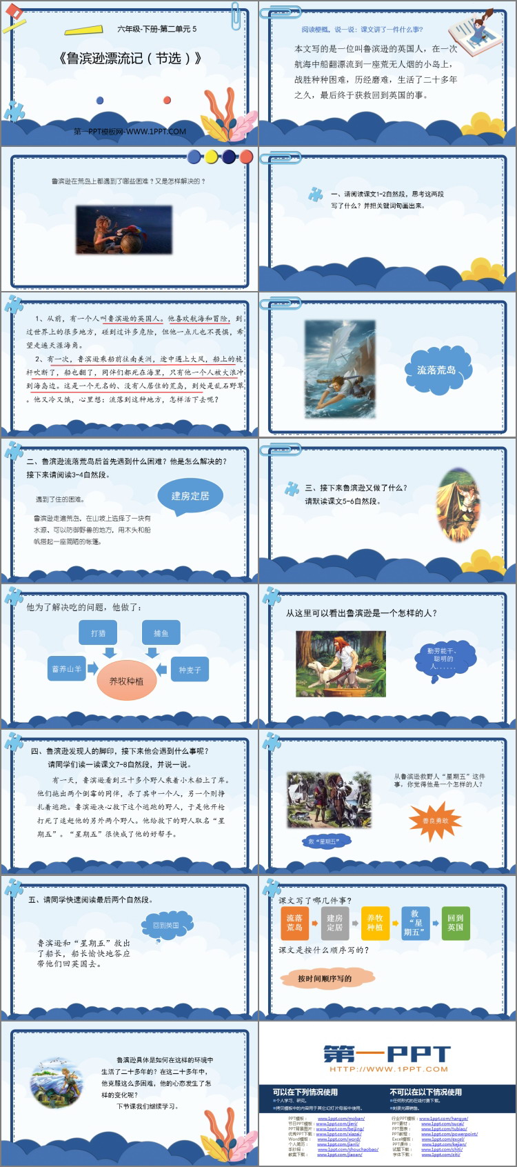 图片[2]-《鲁滨逊漂流记》PPT免费下载-第一PPT