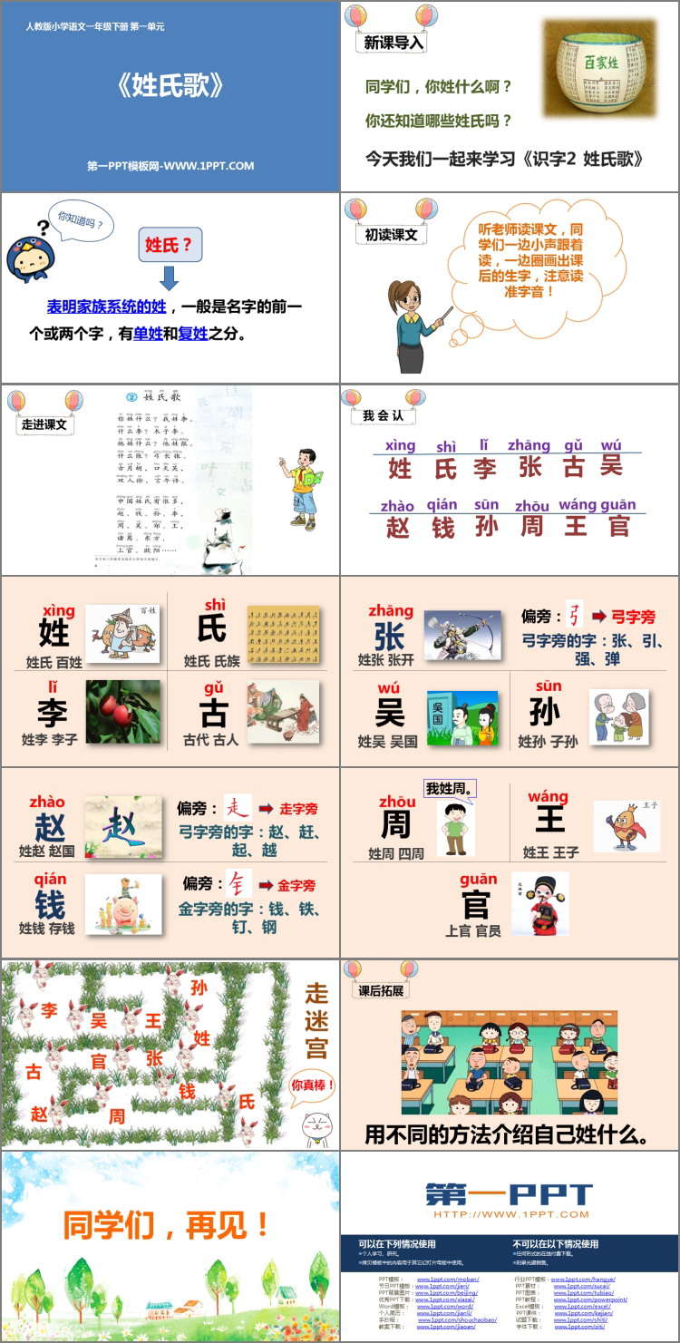 图片[2]-《姓氏歌》PPT优秀课件-第一PPT