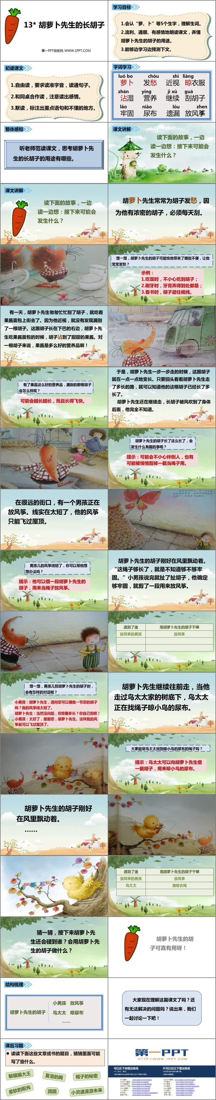 图片[2]-《胡萝卜先生的长胡子》PPT免费课件下载-第一PPT