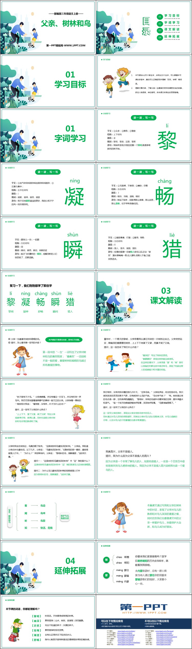 图片[2]-父亲树林和鸟-第一PPT